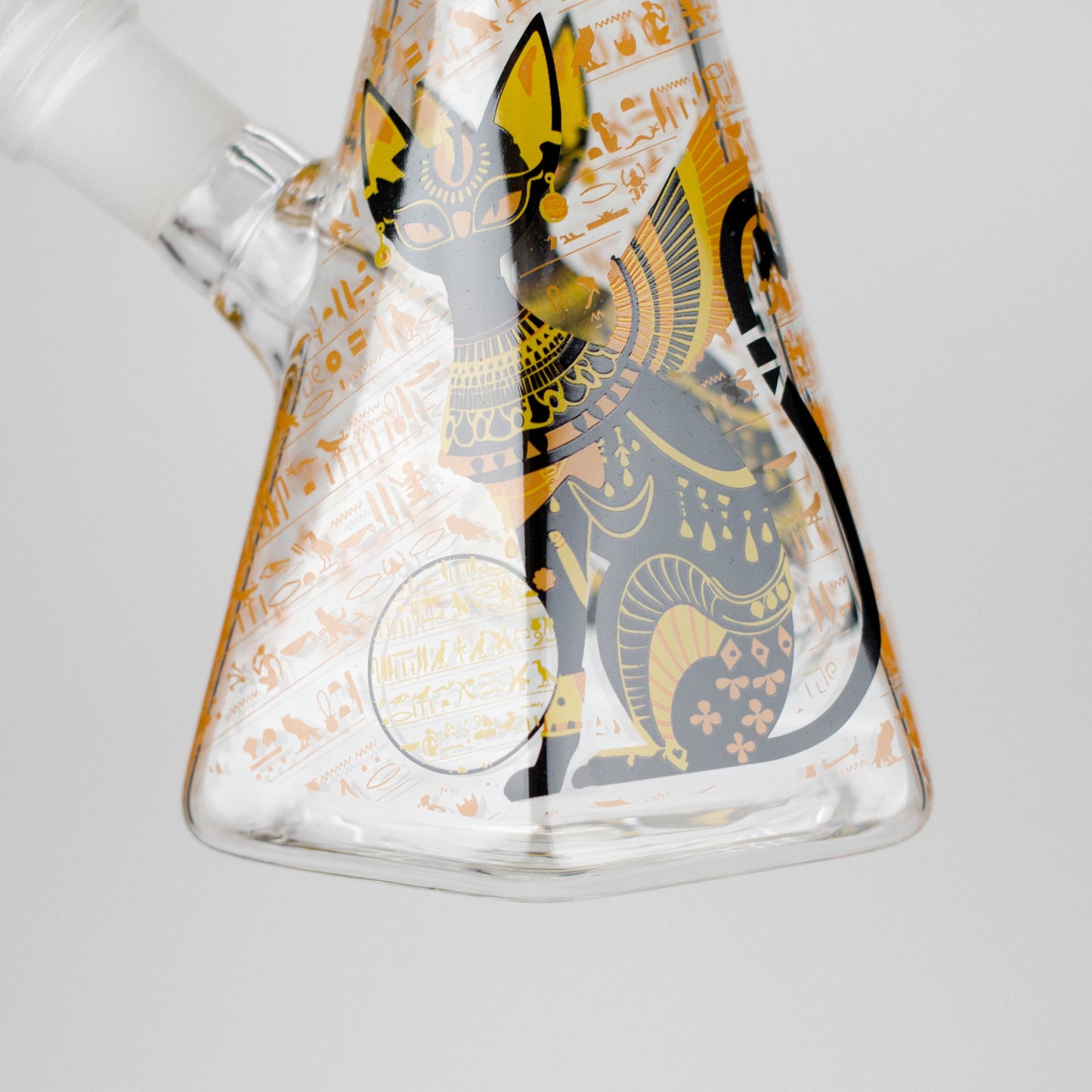 10" Ancient Art Design Glass Beaker Bong