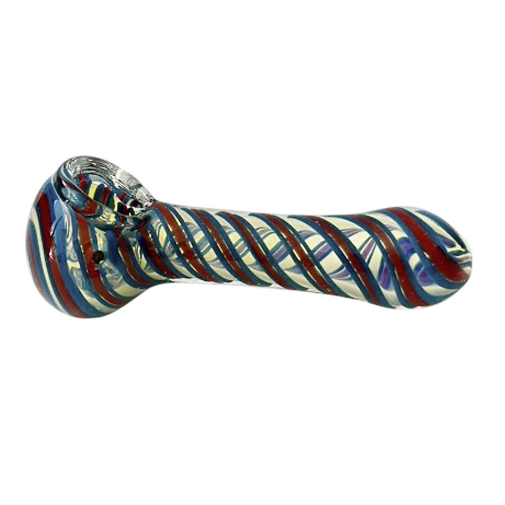 4-1/2" Fusion Spin Spoon Glass Pipe-2CT Assorted