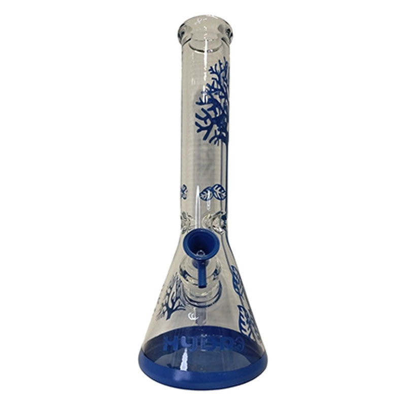 14" Tree Design Hydro Glass Bong (MST048)