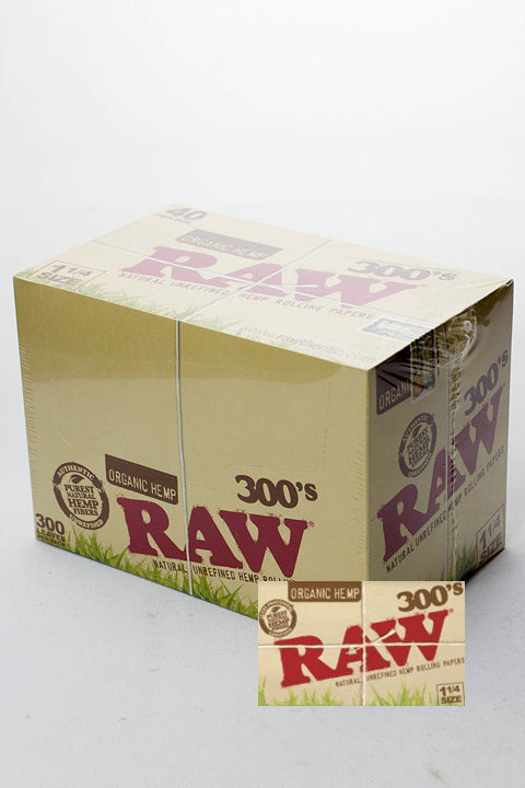RAW 300's. Organic hemp paper - 40 packs
