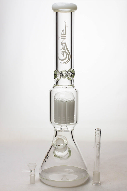 17.5" Genie 10-arm 9 mm colored bottom glass bong ( GE4180 )_3