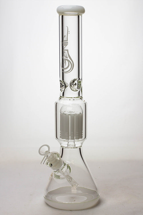 17.5" Genie 10-arm 9 mm colored bottom glass bong ( GE4180 )_9