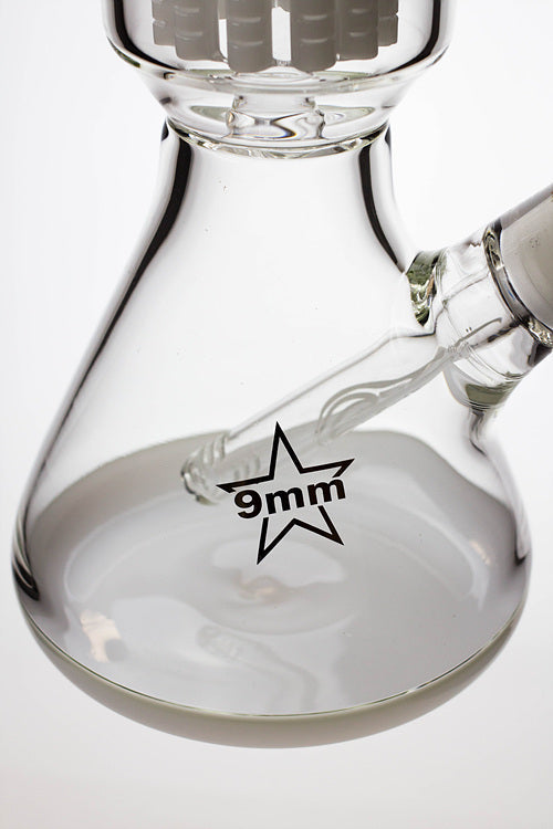 17.5" Genie 10-arm 9 mm colored bottom glass bong ( GE4180 )_2