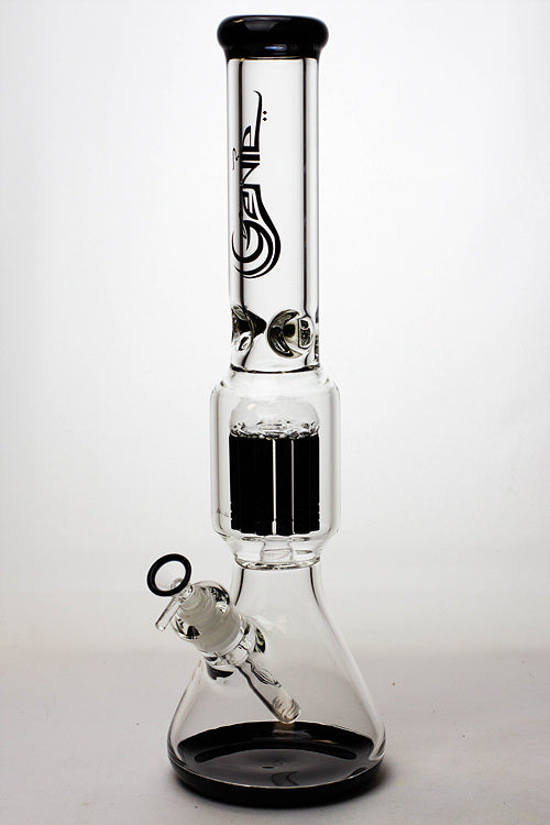 17.5" Genie 10-arm 9 mm colored bottom glass bong ( GE4180 )_13