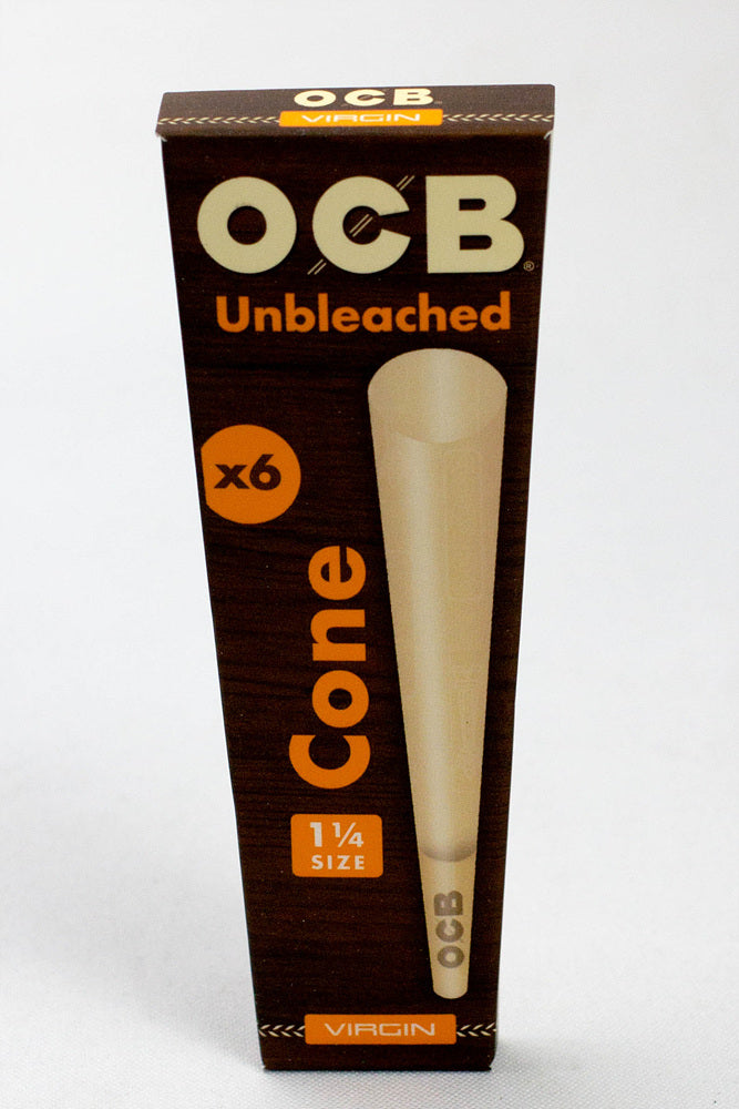OCB Pre-rolled Cone - Virgin Unbleached Rolling Paper - 1 1/4 (32 packs)