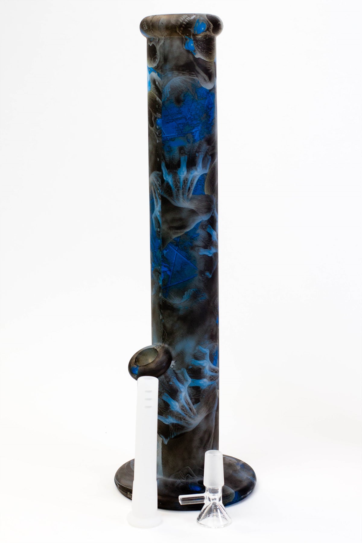 14" Straight tube silicone water bong