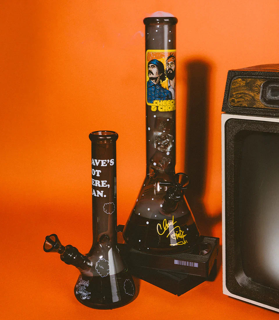 Cheech & Chong® Glass | 10" Dave's Not Here, Man Beaker Base Water Pipe