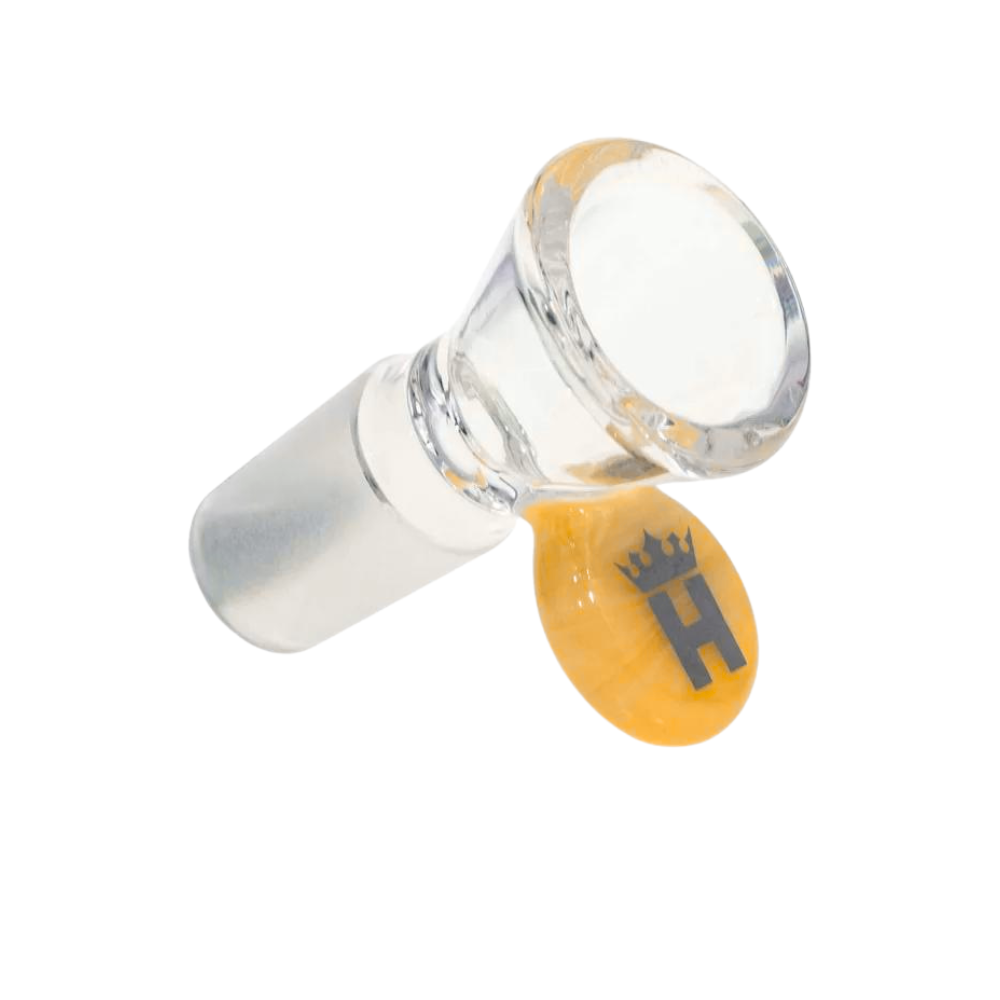 Hoss Glass | 14mm Cone Bowl with Coloured Tab