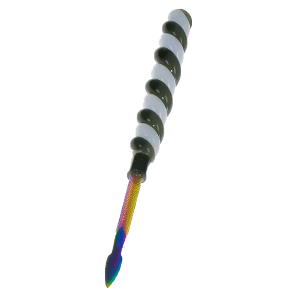 6″ Twirly Glass & Stainless Steel Dab Tool
