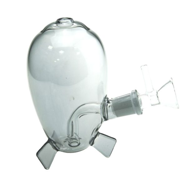 4″ Grey Rocket Glass Bong