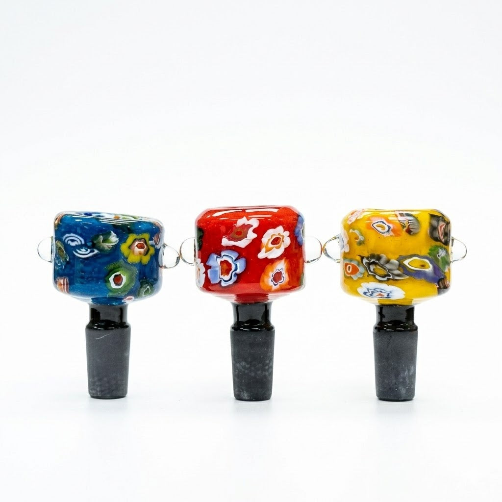 OG | 14mm Colourful Flower Bowls – Assorted