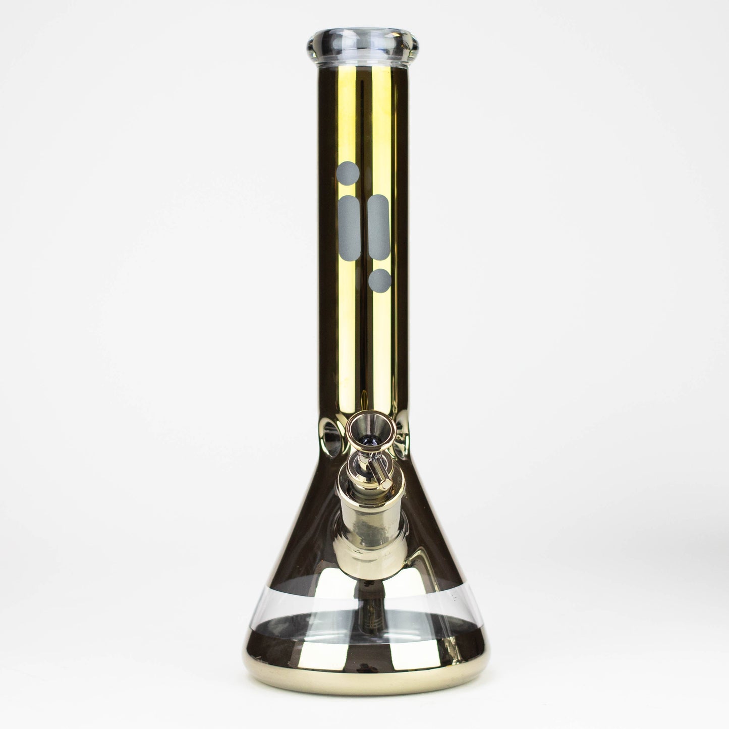 13.5" Infyniti 7 mm metallic classic beaker bong_5