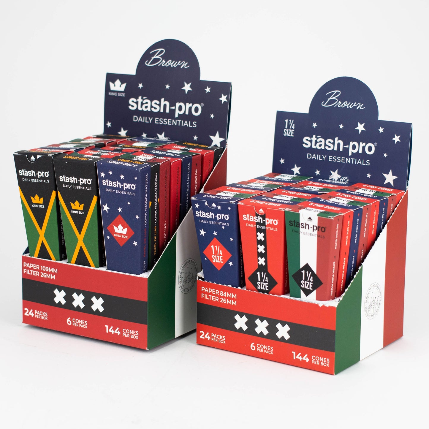 Stash-Pro | Unbleached (Brown) Pro 6 Cones box of 24_1
