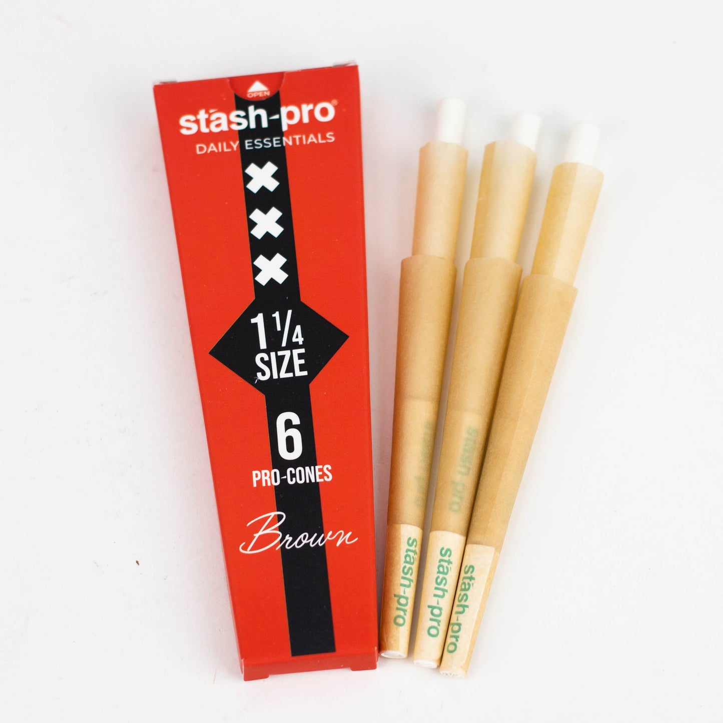 Stash-Pro | Unbleached (Brown) Pro 6 Cones box of 24_3