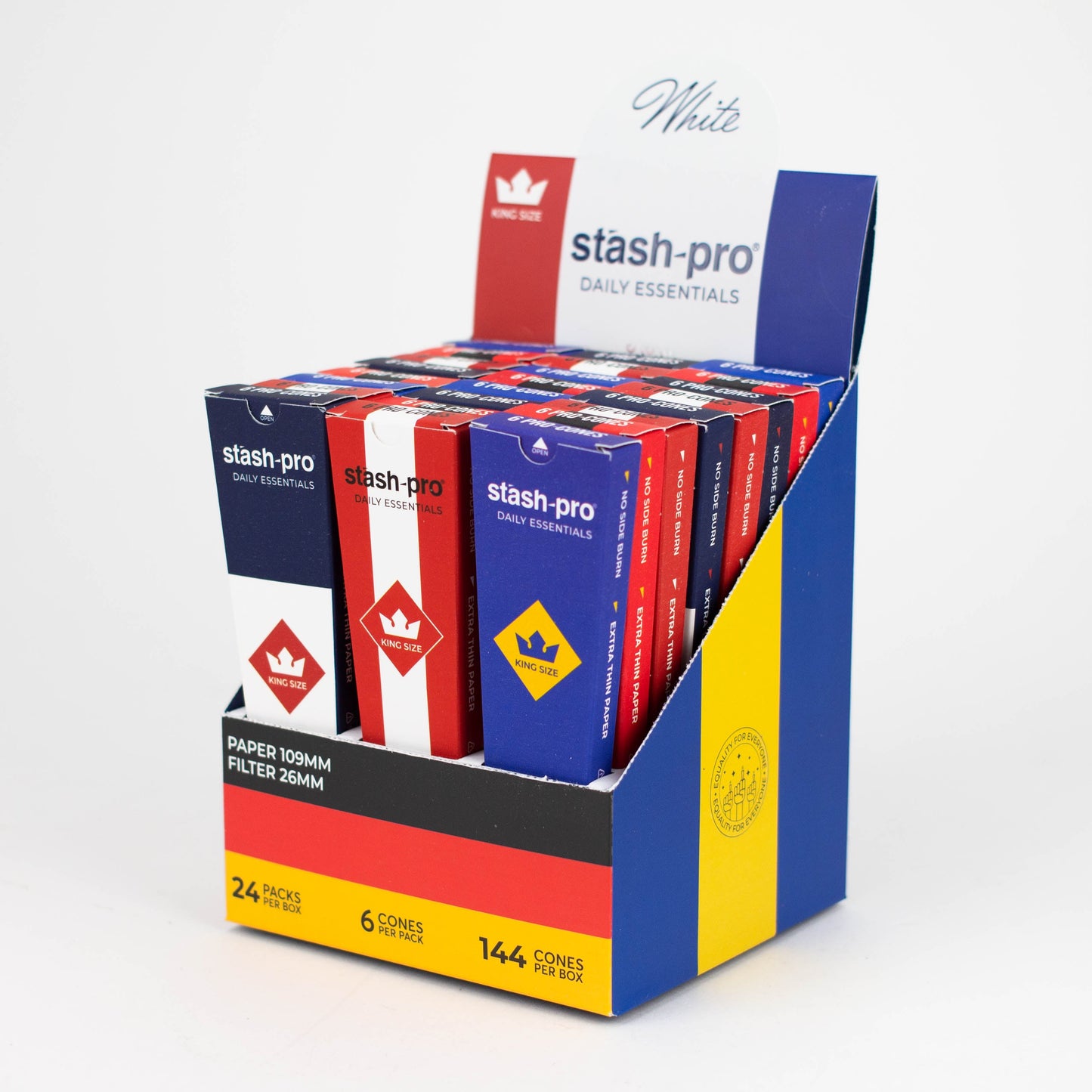 Stash-Pro | Bleached (White) Pro 6 Cones box of 24_4