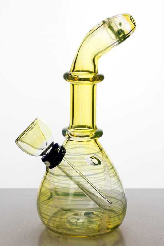 6 inches changing color glass water bong_8