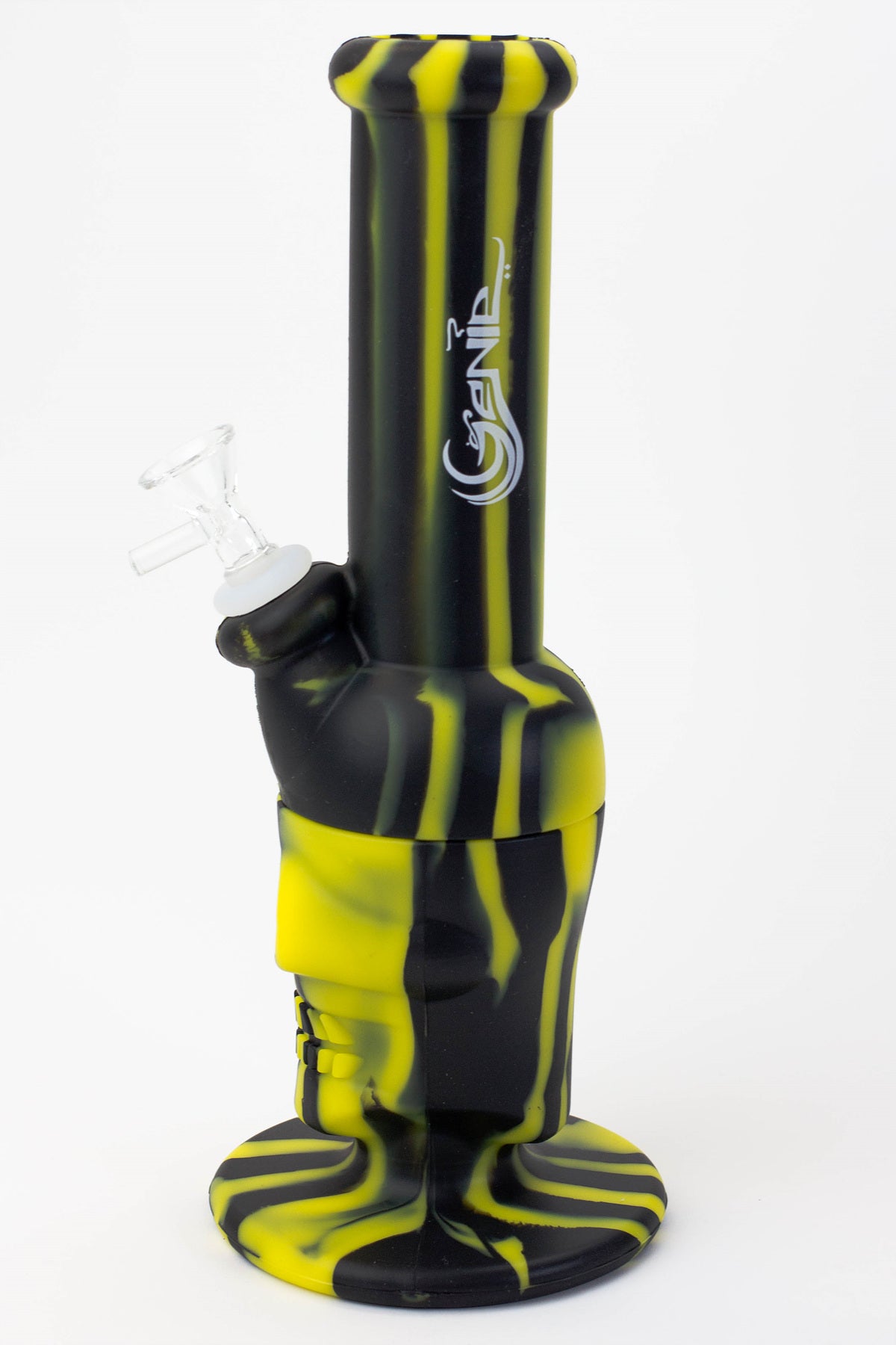 11" Genie skull multi colored detachable silicone water bong_10