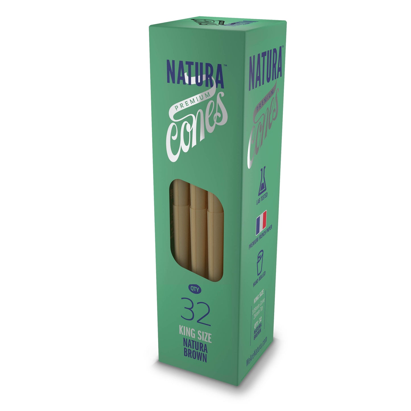 Natura โ Unbleached Brown Pre-Rolled Paper Mini Tower_0