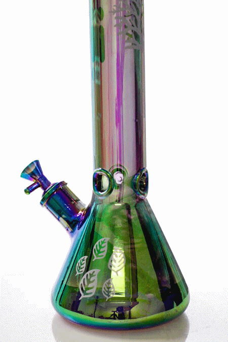 14" Infyniti Tree of life 7 mm metallic glass water bong_9