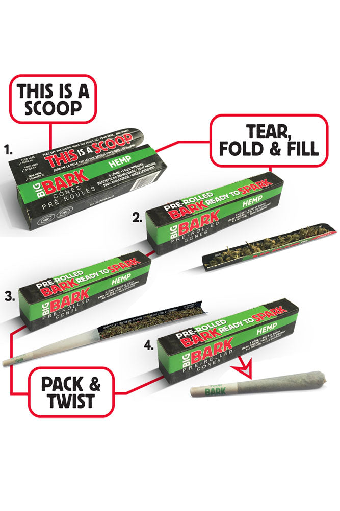 BigBark Slow burning rice Pre-rolled Cones_2