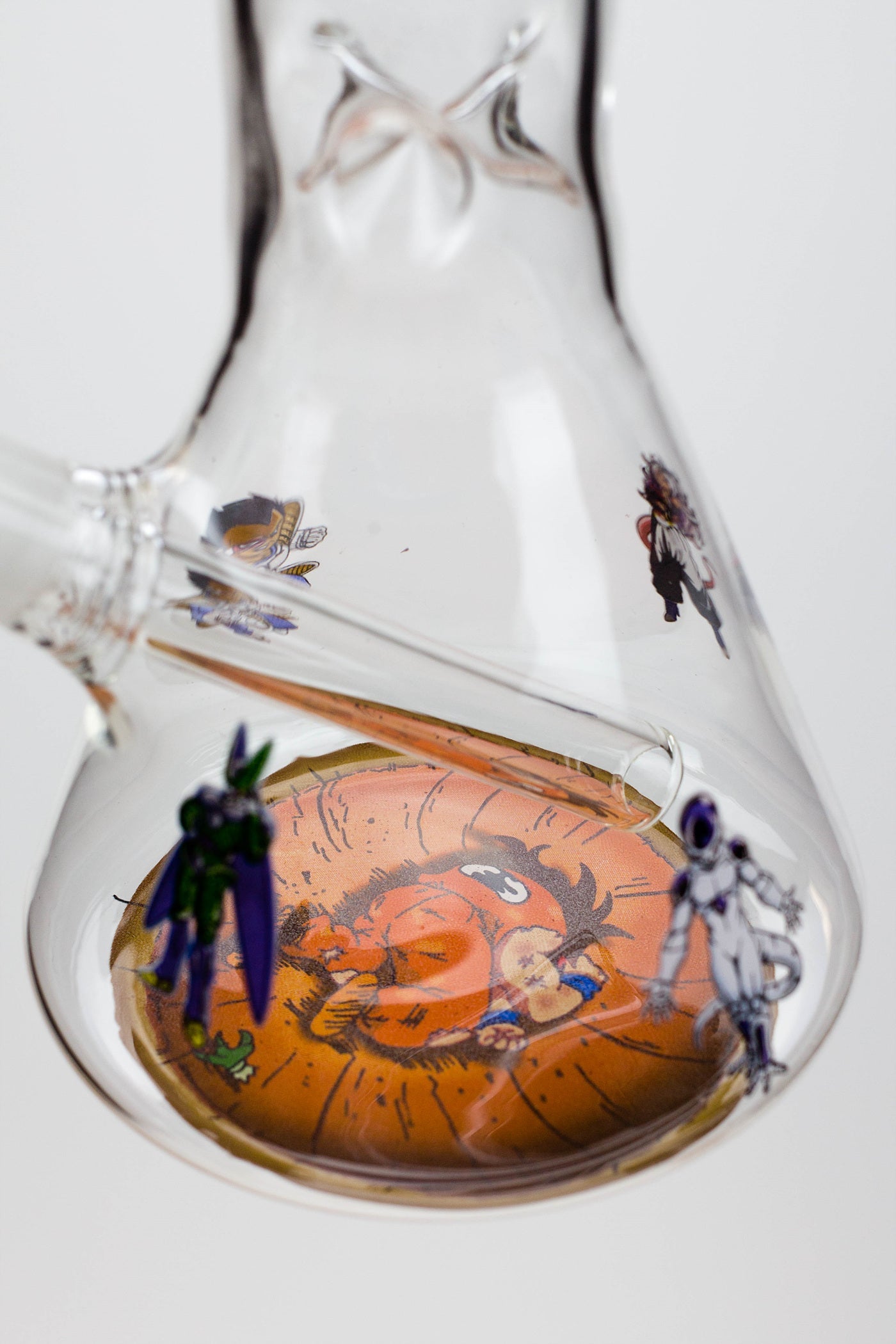 12" Cartoon beaker glass water bong_1