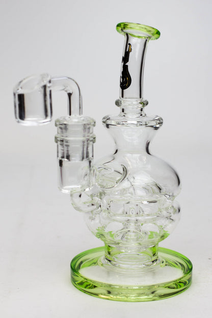 6" Genie Double glass recycle rig with shower head diffuser_6
