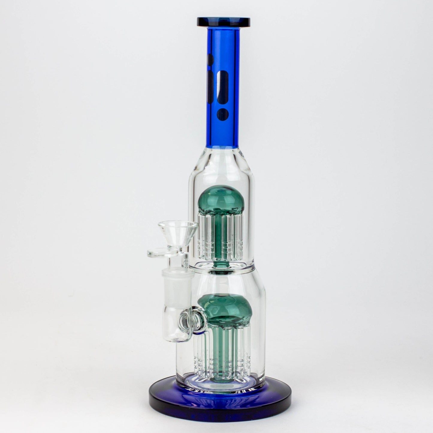 11" Infyniti double percolator glass bubbler_3