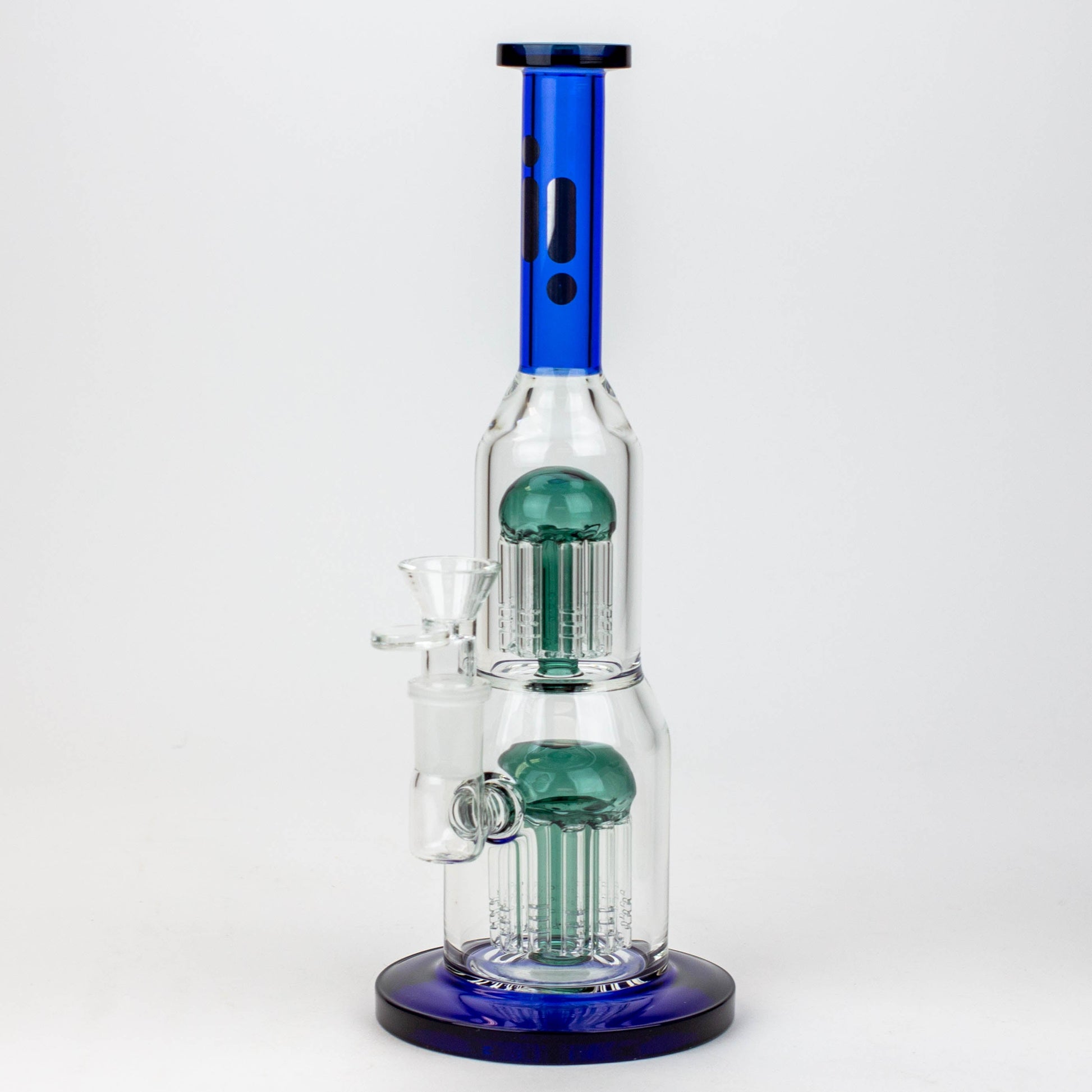 11" Infyniti double percolator glass bubbler_3