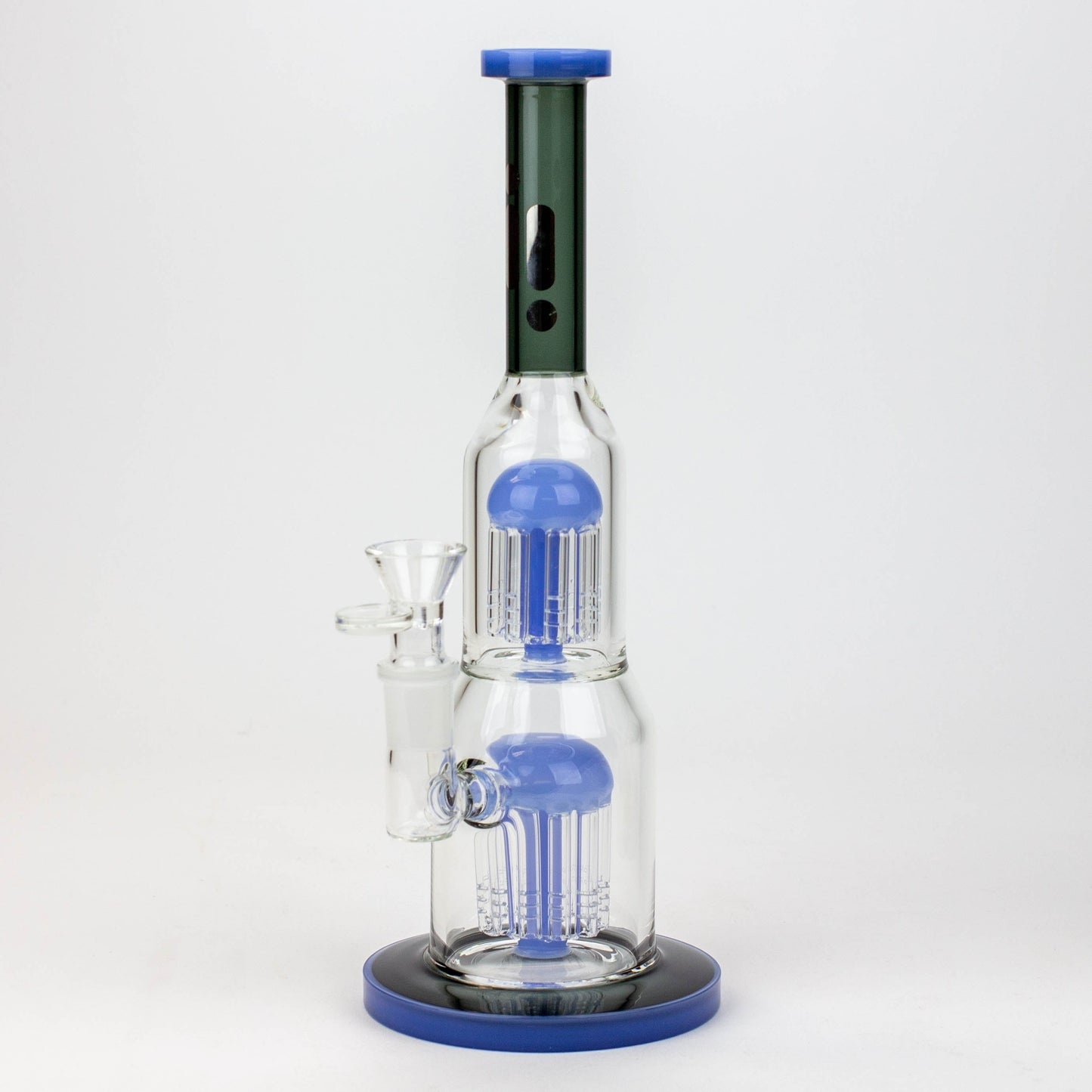 11" Infyniti double percolator glass bubbler_4