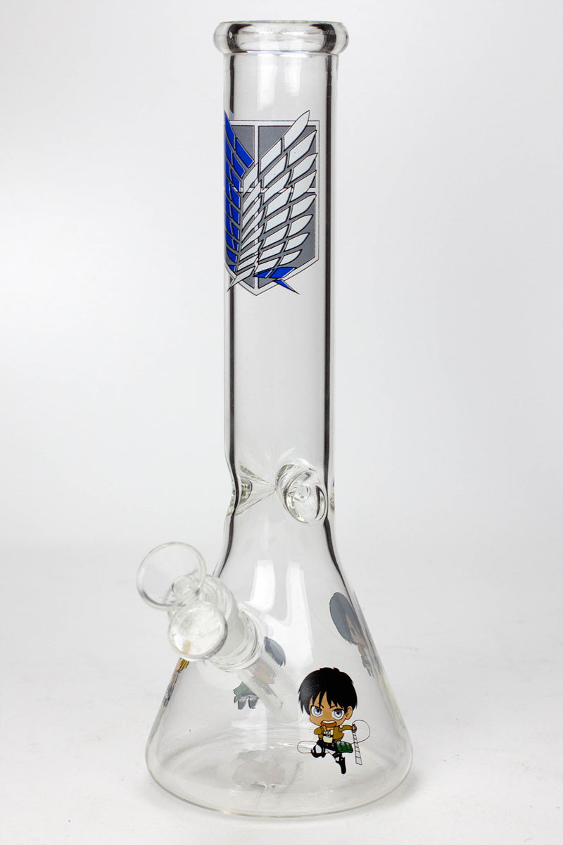 12" Cartoon beaker glass water bong_5