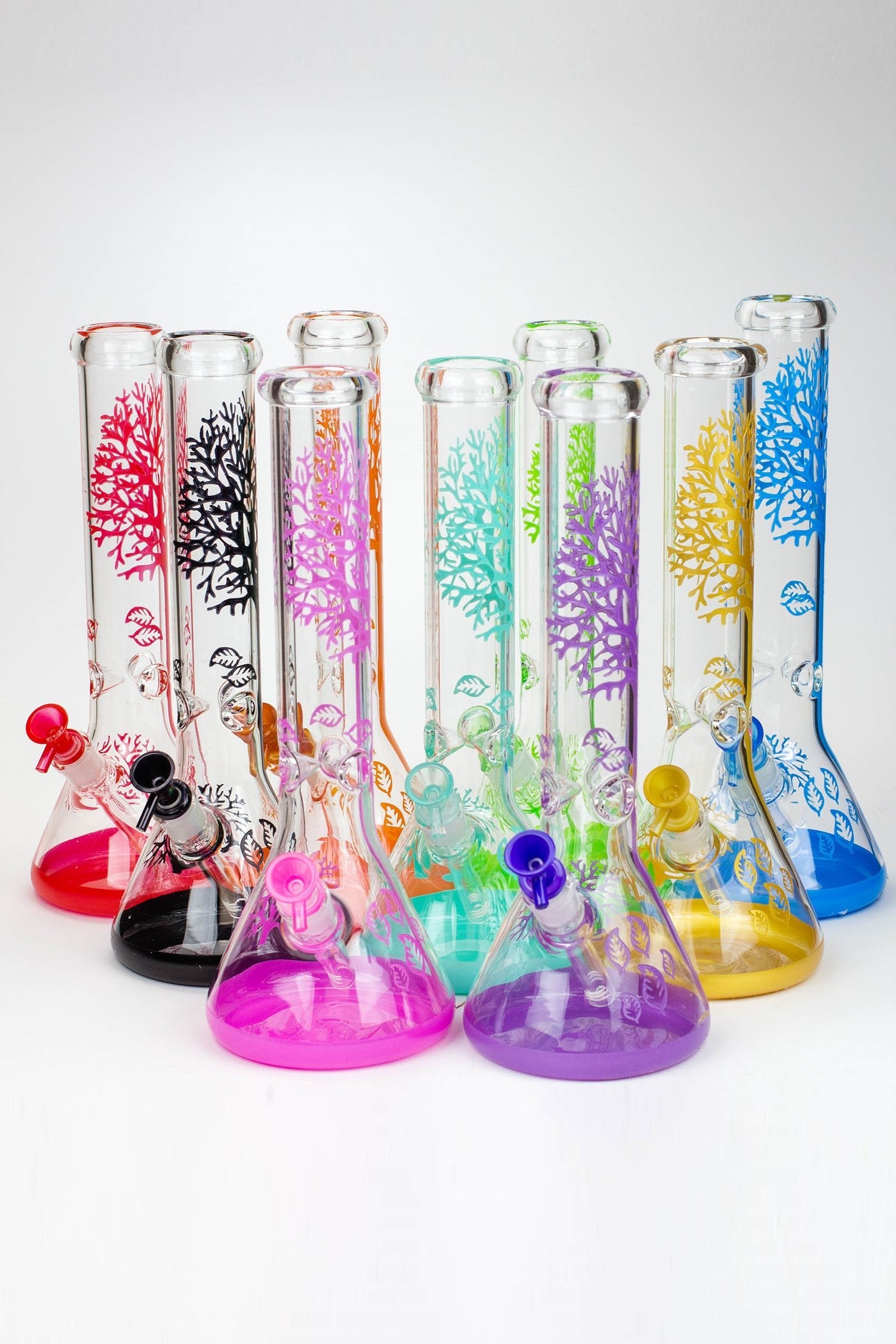 15" Tree of Life classic beaker glass bong_0