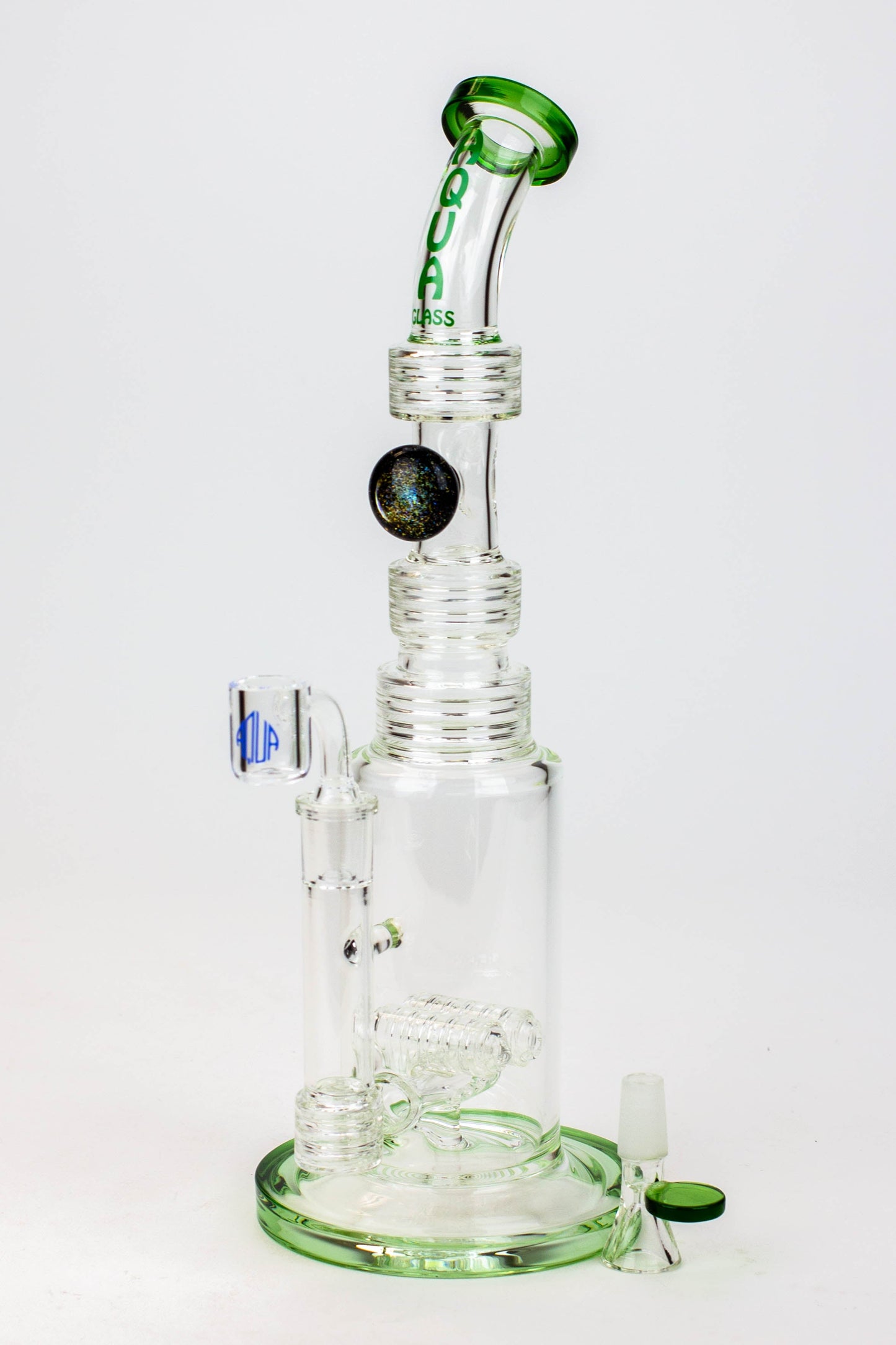 13" AQUA Glass / 2-in-1 / 7mm glass water bong_4