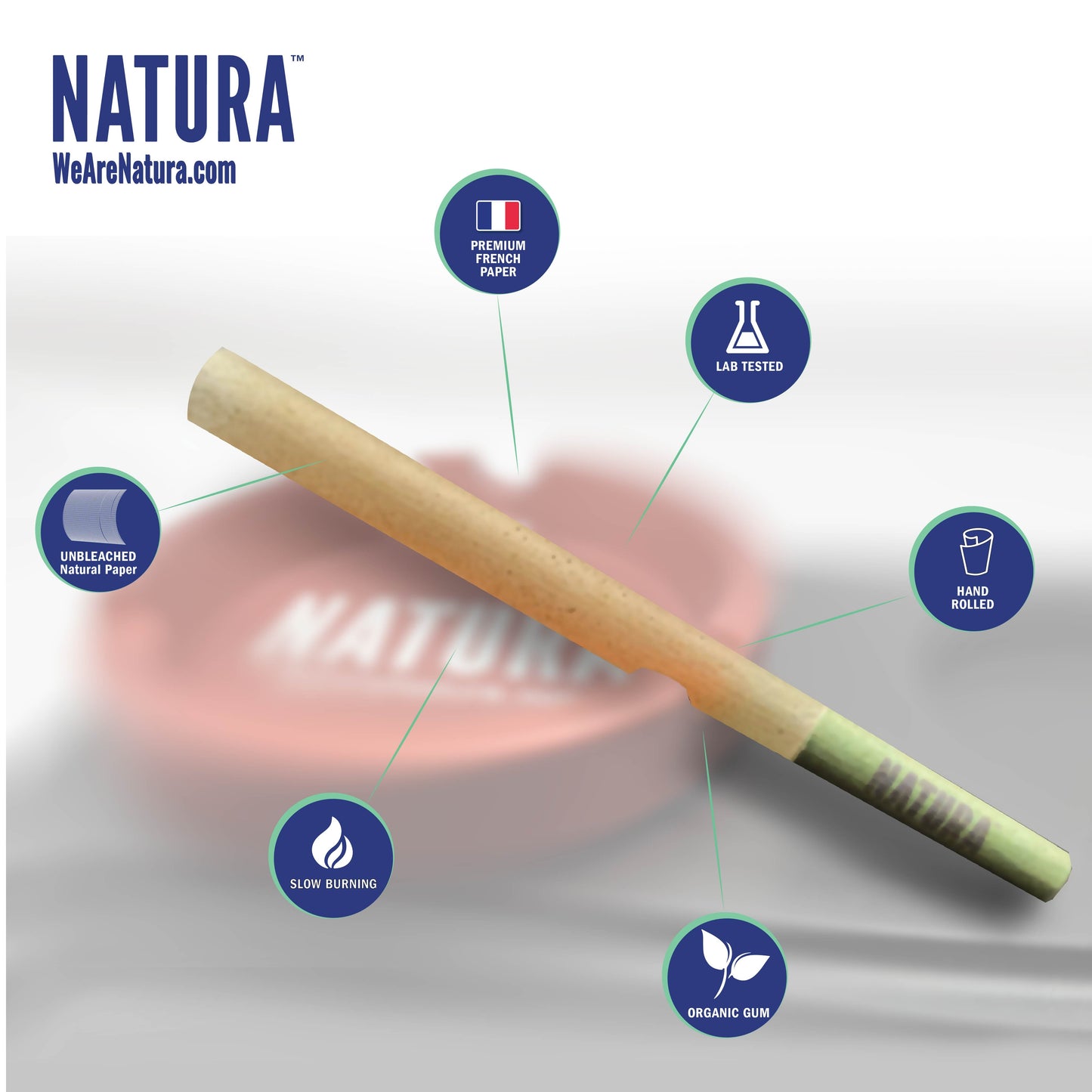 Natura โ Unbleached Brown Pre-Rolled Paper Mini Tower_1