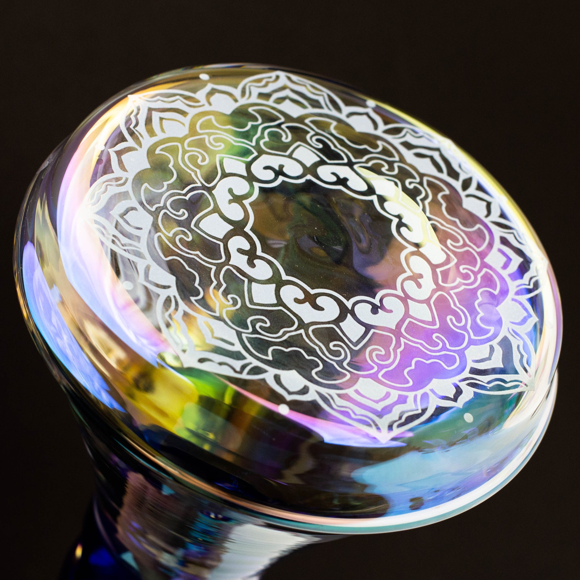 13" Genie electroplated glass beaker bong_14