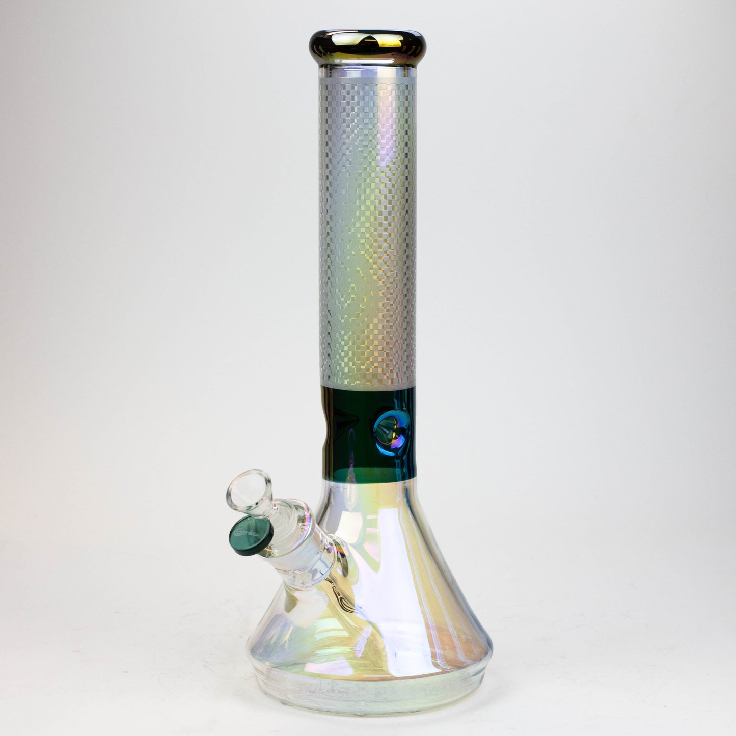 13" Genie electroplated glass beaker bong_10