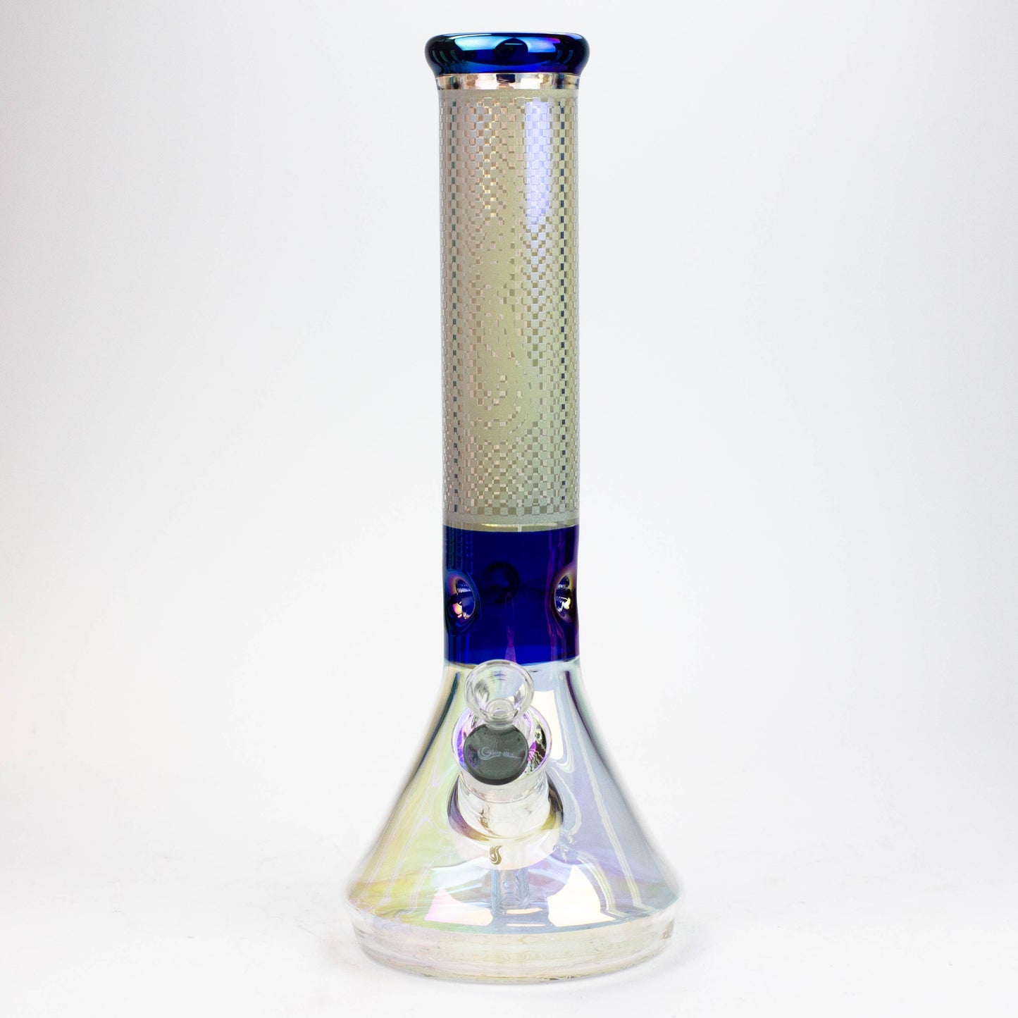 13" Genie electroplated glass beaker bong_2