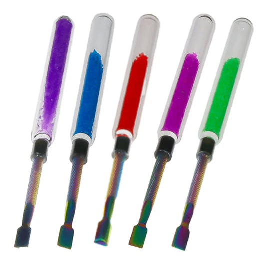 6″ Cute Candy Dabber Tool Poker – Glass & Metal Design