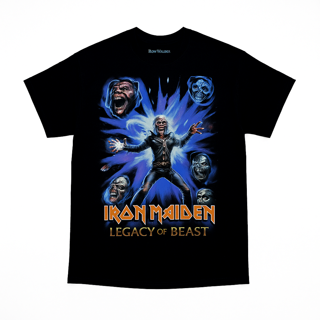 Iron Maiden | “Legacy of the Beast” Short Sleeve Men’s Black T-Shirt – Officially Licensed Rock Band Tee