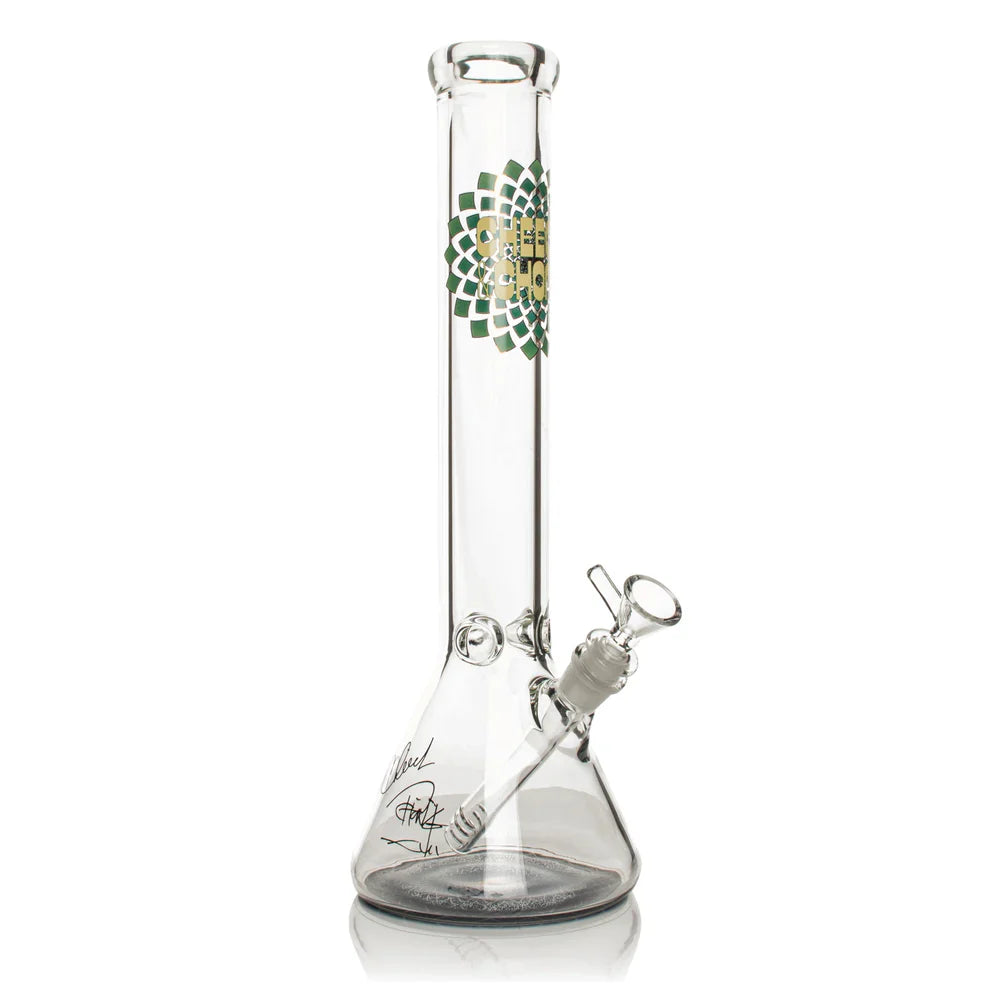 Cheech & Chong® Glass | 15" 7mm Thick Fibonacci Beaker Base Water Pipe
