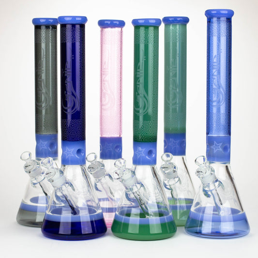 Genie | 17" sandblasted artwork tube 7 mm glass water bong [GB21006]_0