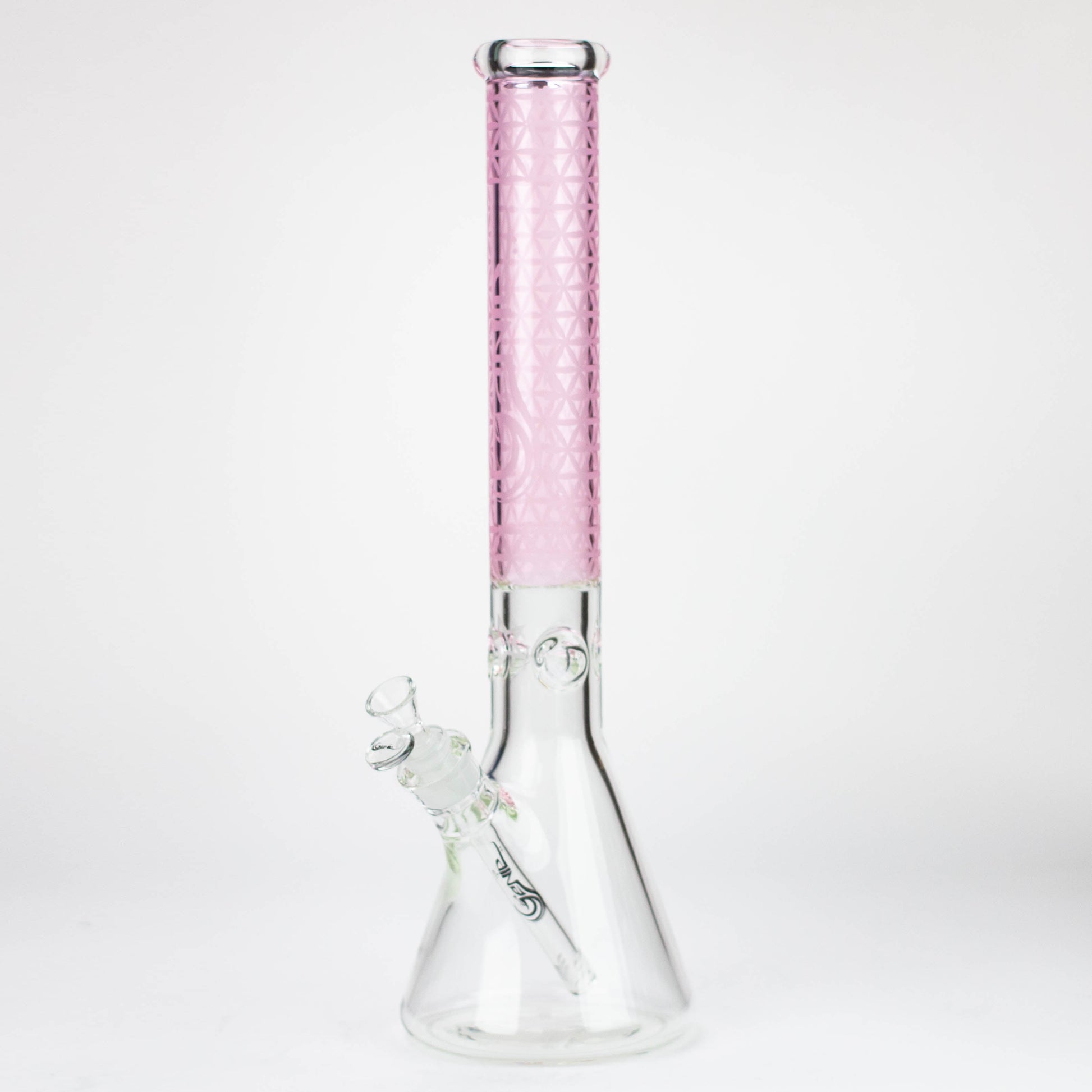 Genie | 17" sandblasted artwork tube 7 mm glass water bong [GB21005]_7