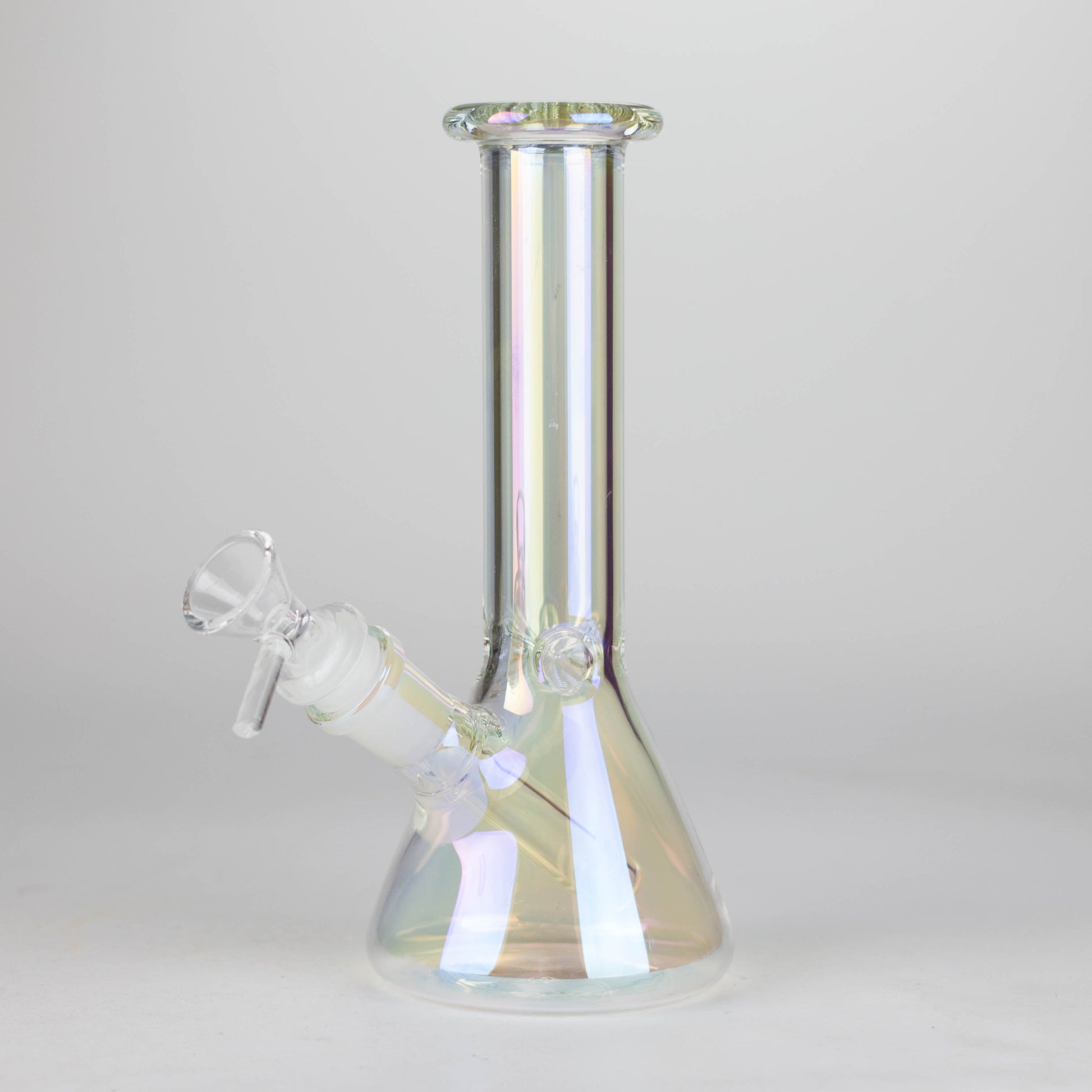 8" Electroplated Beaker Glass bong_0