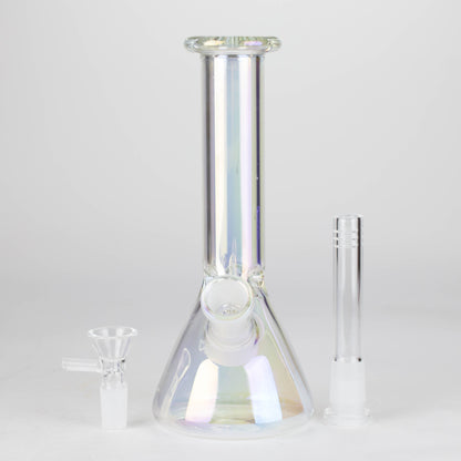 8" Electroplated Beaker Glass bong_7