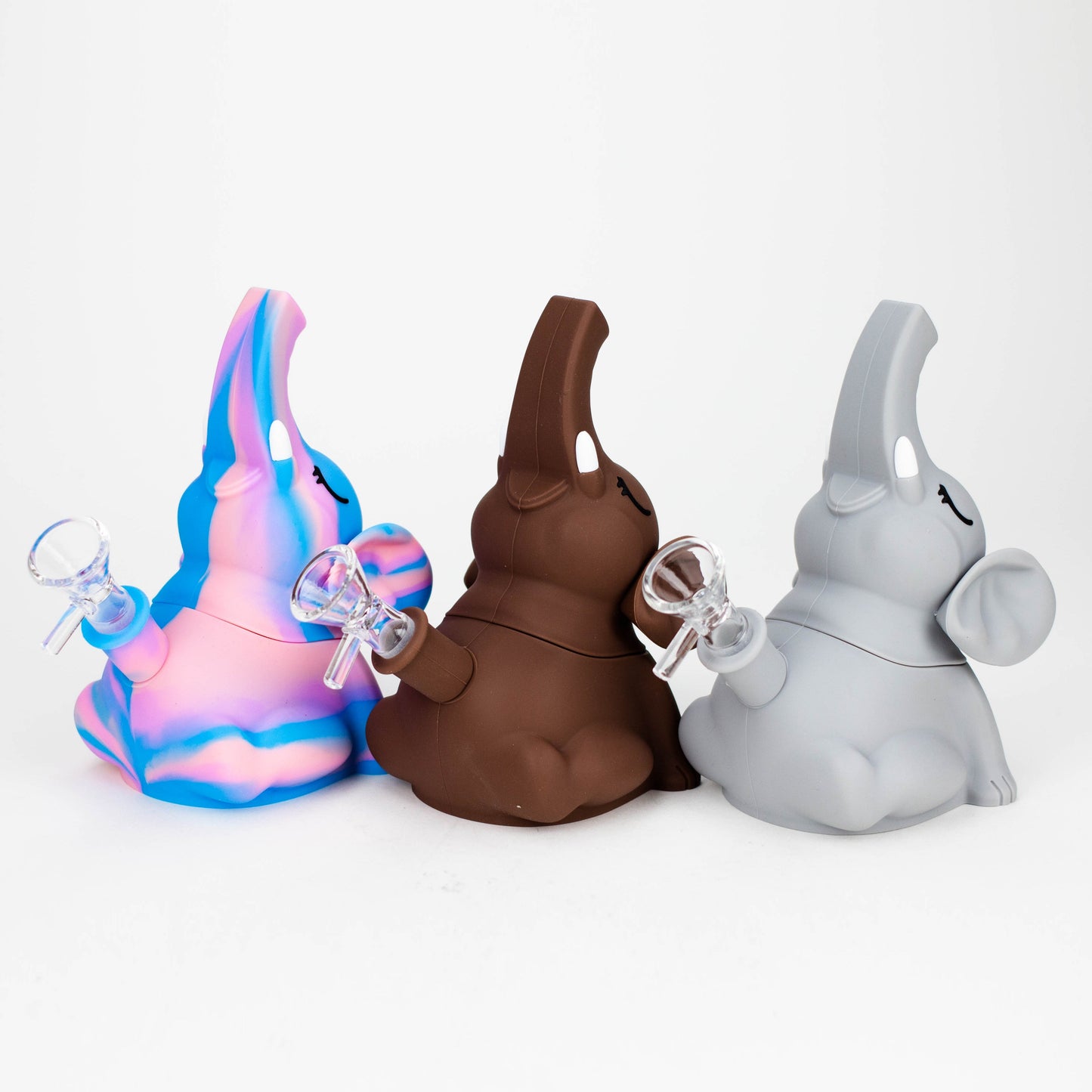 6" Elephant silicone water pipe