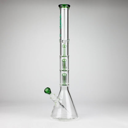 GENIE | 24" 9mm Triple Percolator Beaker Glass Bong [GB1907]