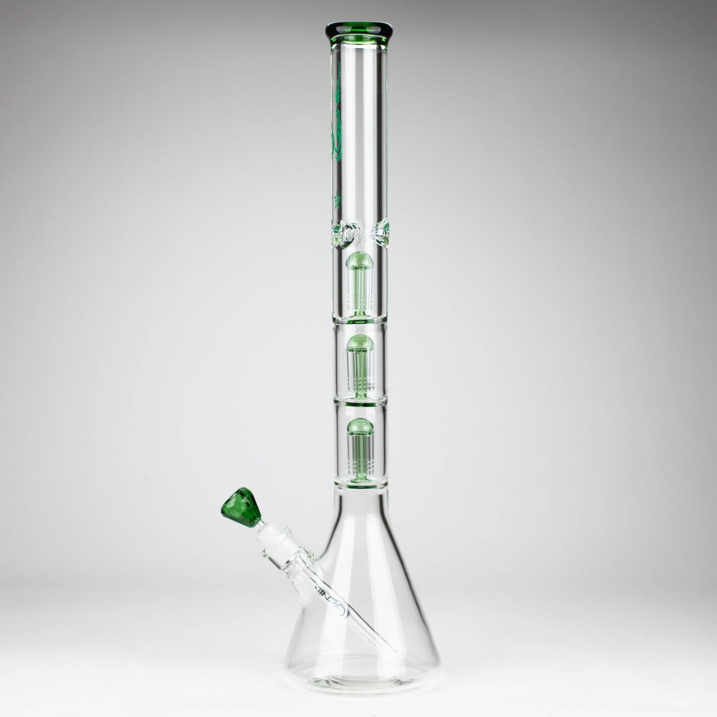 GENIE | 24" 9mm Triple Percolator Beaker Glass Bong [GB1907]