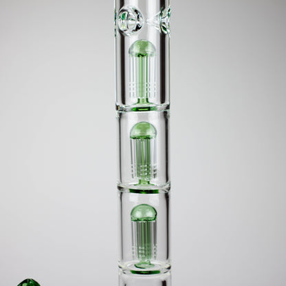 GENIE | 24" 9mm Triple Percolator Beaker Glass Bong [GB1907]