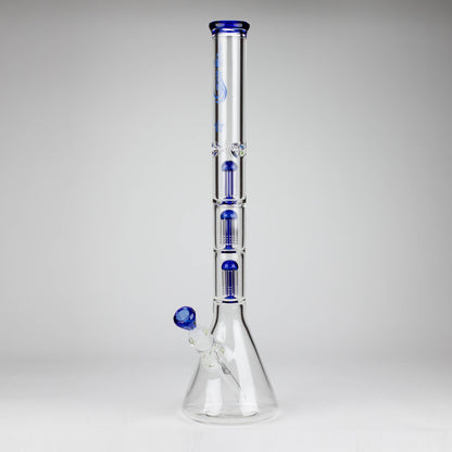 GENIE | 24" 9mm Triple Percolator Beaker Glass Bong [GB1907]