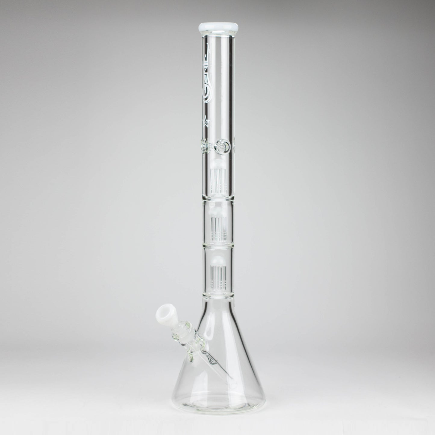 GENIE | 24" 9mm Triple Percolator Beaker Glass Bong [GB1907]
