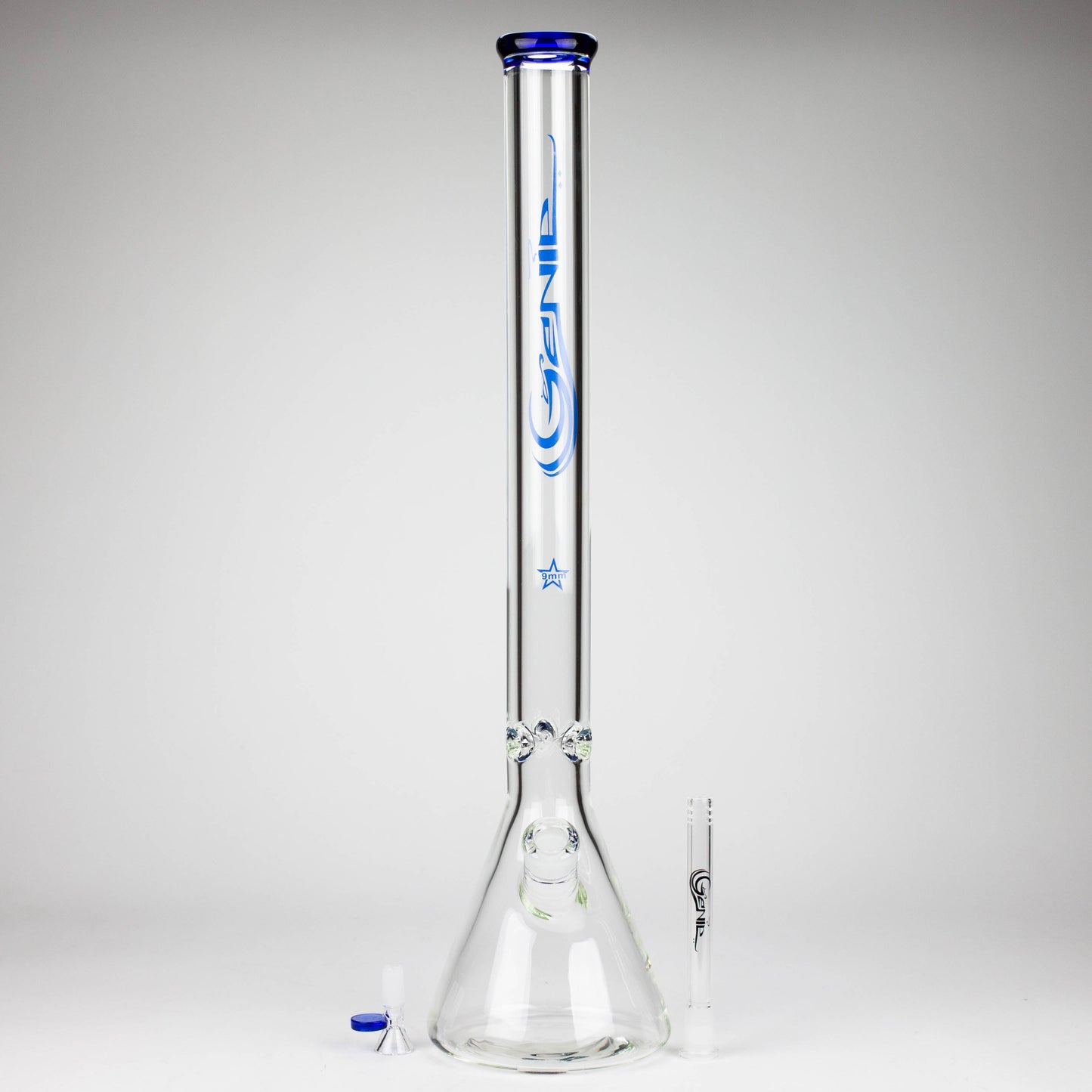 GENIE | 22" 9 mm Beaker Glass Bong [GE1003]